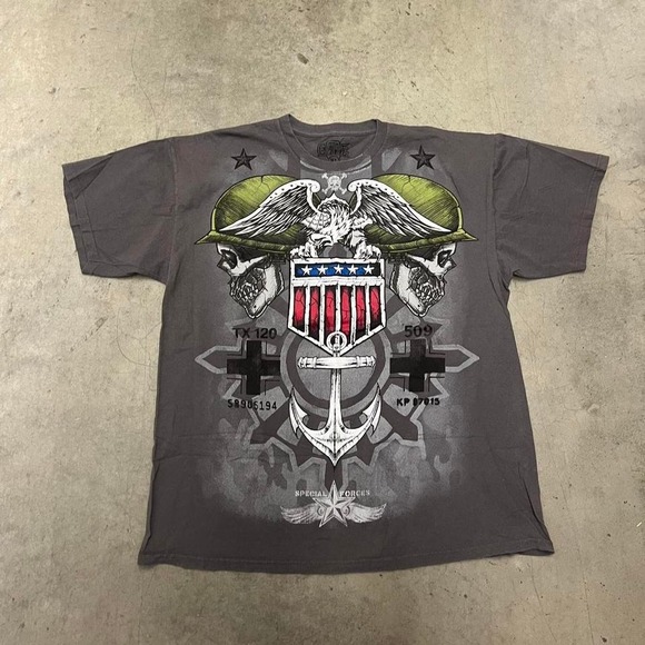 Y2K mma elite skull grunge tee‎ shirt - Picture 1 of 5
